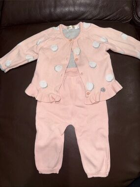 Mayoral 100% cotton two piece knit set baby girl 6/9 months